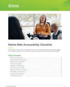 preview of Web Accessibility Checklist PDF